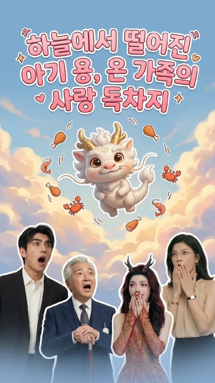 하늘에서 떨어진 아기 용, 온 가족의 사랑 독차지 cover